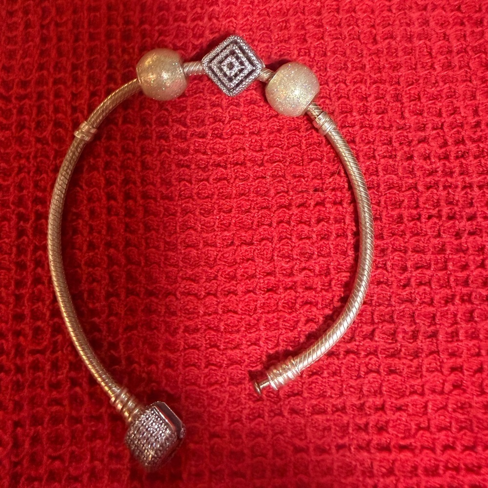 Pandora Silver Charm Bracelet Size 7.9